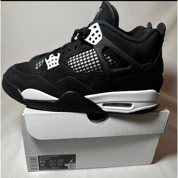 Size 8.5 - Nike Air Jordan 4 Retro White Thunder Men's Shoes - Picture 8 of 10